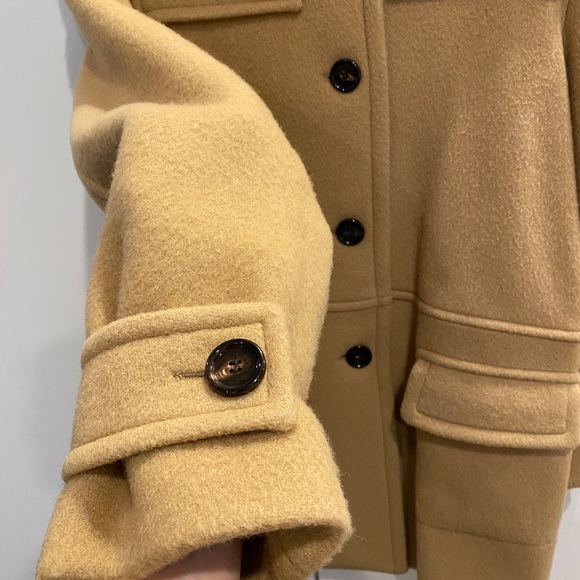 Chloe coat virgin wool mohair wool camel color Sz 42 - Picture 12 of 14